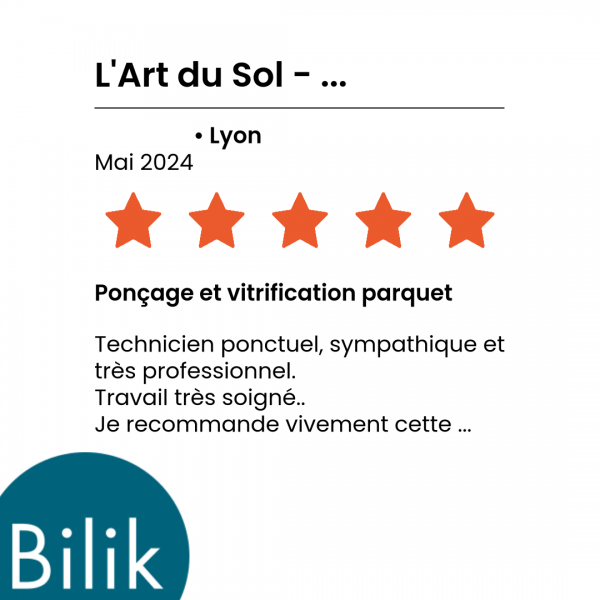 Plus de 50 avis vérifiés sur Bilik en un an !